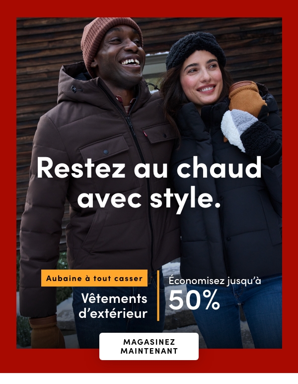  Aubaine à Tout Casser Vêtements d'extérieur économisez jusqu'à 50 %